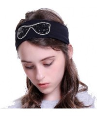 Wrap Sunglasses Headb s Elastic Stretch Headb Rhinestones Hair B - Gold Light Grey - CE18T94L97R $33.54