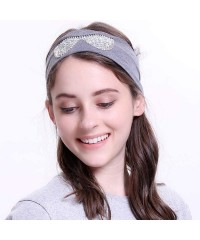 Wrap Sunglasses Headb s Elastic Stretch Headb Rhinestones Hair B - Gold Light Grey - CE18T94L97R $33.54