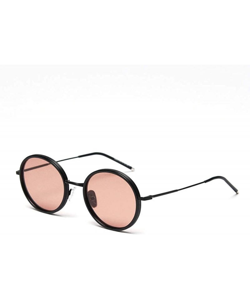Oval Fashion Retro Oval Frame Polarized Sunglasses Unisex Brand Designer Ocean Sunglasses UV400 - Orange - CC1947Q9CXZ $9.45