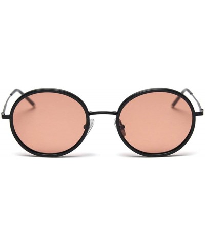 Oval Fashion Retro Oval Frame Polarized Sunglasses Unisex Brand Designer Ocean Sunglasses UV400 - Orange - CC1947Q9CXZ $9.45