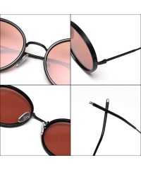 Oval Fashion Retro Oval Frame Polarized Sunglasses Unisex Brand Designer Ocean Sunglasses UV400 - Orange - CC1947Q9CXZ $9.45