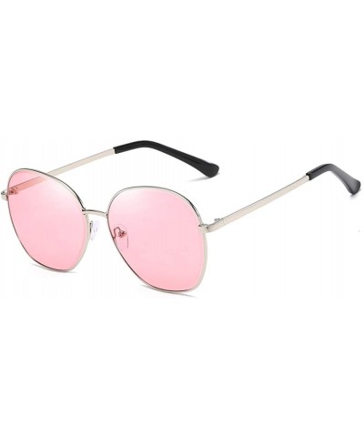 Round Women Sunglasses Retro Grey Drive Holiday Round Non-Polarized UV400 - Pink - CH18R0RM3T4 $10.02