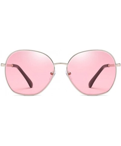 Round Women Sunglasses Retro Grey Drive Holiday Round Non-Polarized UV400 - Pink - CH18R0RM3T4 $10.02