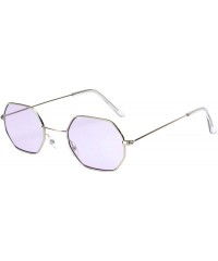 Cat Eye Womens Mirrored Cat Eye Sunglasses Flat Lenses Metal Frame UV400 - Purple - CQ18SQ9YDZU $10.91