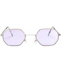 Cat Eye Womens Mirrored Cat Eye Sunglasses Flat Lenses Metal Frame UV400 - Purple - CQ18SQ9YDZU $10.91