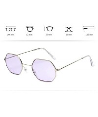 Cat Eye Womens Mirrored Cat Eye Sunglasses Flat Lenses Metal Frame UV400 - Purple - CQ18SQ9YDZU $10.91