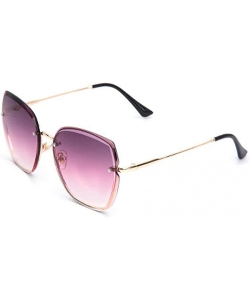 Square Square Sunglasses Large Frame Personality Fashion Sunglasses Men and Women Universal Glasses - 1 - CX1903YDELO $37.82