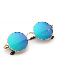 Round Trendy Round Sunglasses for Men Women - Unisex Vintage Sunglasses Outdoor Retro Sunglasses Beach Circle Glasses - CU195...