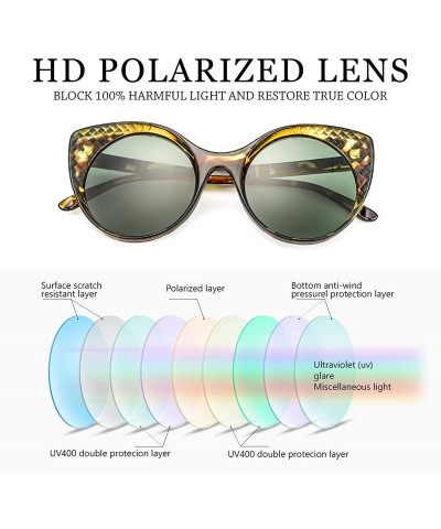 Wayfarer Oversized Mirrored Sunglasses for Women/Men - Polarized Sun Glasses with 100% UV400 Protection - CQ199DRYRUH $12.10