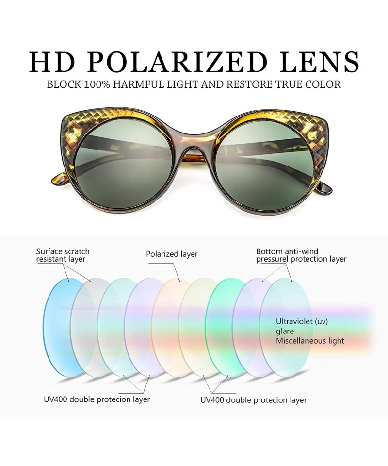 Oversized Mirrored Sunglasses for Women/Men - Polarized Sun