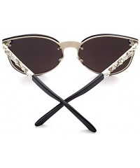Oval Man and woman Metal sunglasses Oval glasses - C4 - C018DC52UR5 $10.50