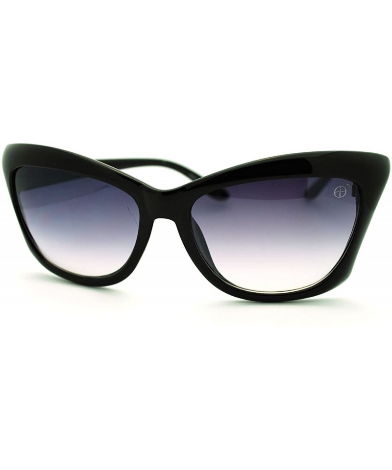 Oversized Womens Designer Sunglasses Oversized Square Butterfly Fashion Frame - Black - CH11DUXCEVT $10.96