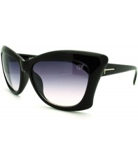 Oversized Womens Designer Sunglasses Oversized Square Butterfly Fashion Frame - Black - CH11DUXCEVT $10.96