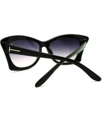 Oversized Womens Designer Sunglasses Oversized Square Butterfly Fashion Frame - Black - CH11DUXCEVT $10.96