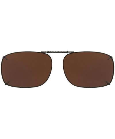 Shield SOLAR SHIELD Clip-on Polarized Sunglasses Size 52 Rec 1 Brown Full Frame NEW - CJ129NRQK15 $9.04