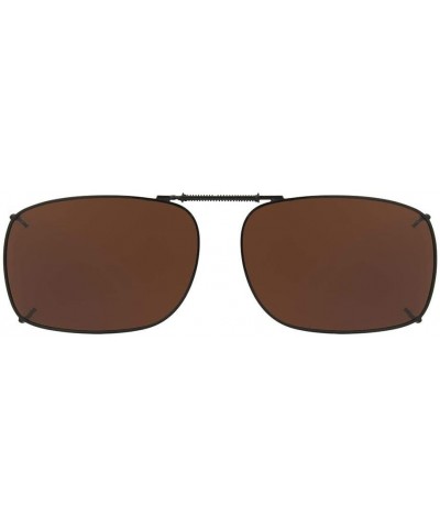Shield SOLAR SHIELD Clip-on Polarized Sunglasses Size 52 Rec 1 Brown Full Frame NEW - CJ129NRQK15 $9.04
