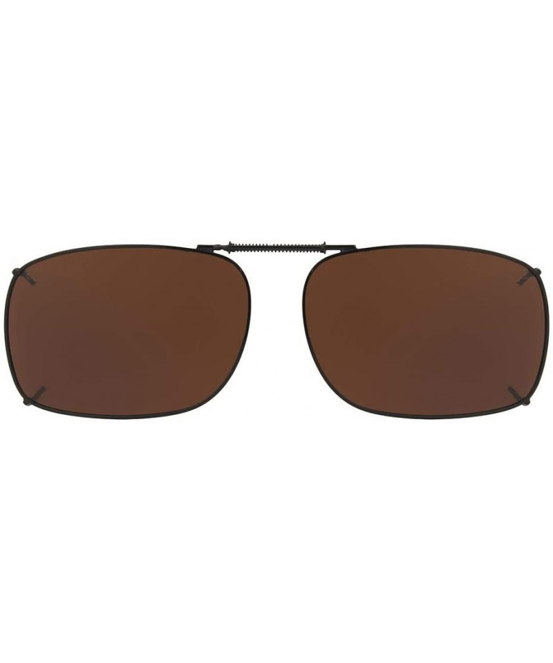 Shield SOLAR SHIELD Clip-on Polarized Sunglasses Size 52 Rec 1 Brown Full Frame NEW - CJ129NRQK15 $9.04
