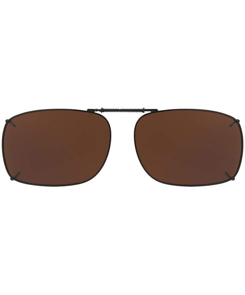 Shield SOLAR SHIELD Clip-on Polarized Sunglasses Size 52 Rec 1 Brown Full Frame NEW - CJ129NRQK15 $9.04