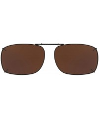 Shield SOLAR SHIELD Clip-on Polarized Sunglasses Size 52 Rec 1 Brown Full Frame NEW - CJ129NRQK15 $9.04