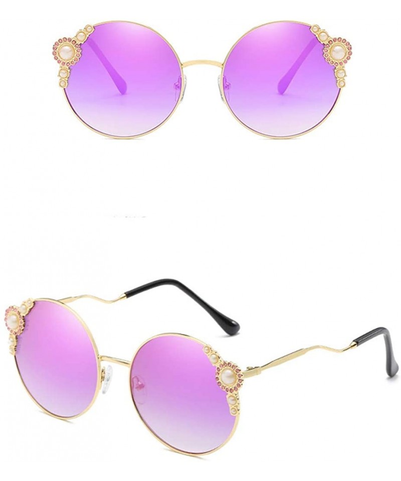 Rectangular Vintage Round Metal Optical Eyewear Sunglasses- UV Resistance Retro Eyewear Fashion Radiation Protection - Purple...