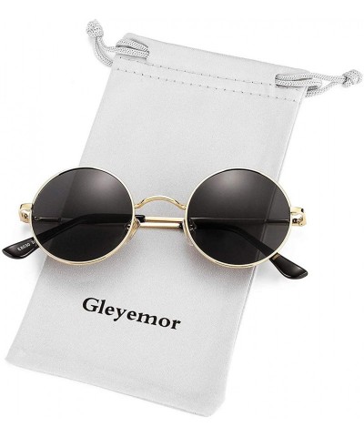 Round 2-Pack John Lennon Style Round Sunglasses for Men Women Polarized Small Circle Sun Glasses - CQ192EE4S65 $19.84