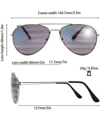 Aviator USA America American Flag Aviator Sunglasses - Exquisite Packaging Gift for 4th of July - 2 Pcs - C6199OG03KH $11.89