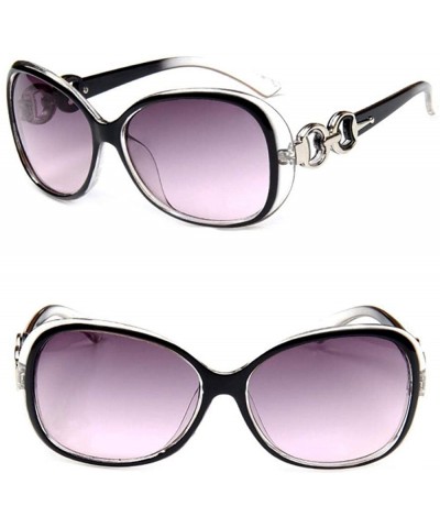 Oversized 2019 Oversized Gradient Ladies Sunglasses Women Brand Designer Classic Black - Copper Mold Black - CV18XAK6KLT $19.23