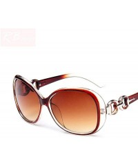 Oversized 2019 Oversized Gradient Ladies Sunglasses Women Brand Designer Classic Black - Copper Mold Black - CV18XAK6KLT $9.49