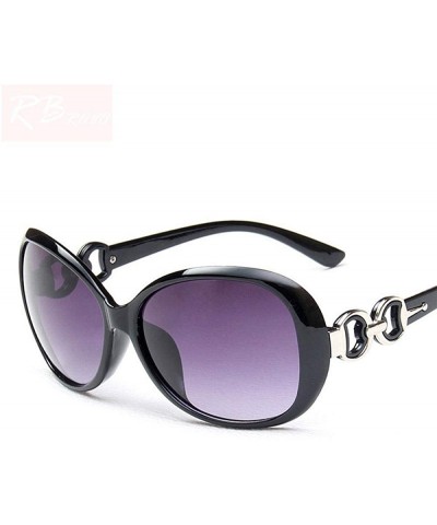 Oversized 2019 Oversized Gradient Ladies Sunglasses Women Brand Designer Classic Black - Copper Mold Black - CV18XAK6KLT $9.49