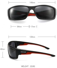 Square RDZOIHE Classic Polarized Sunglasses cycling sports men's glasses 3043 - Red/Biue - C81993A3UCR $22.63