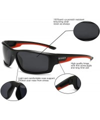 Square RDZOIHE Classic Polarized Sunglasses cycling sports men's glasses 3043 - Red/Biue - C81993A3UCR $22.63