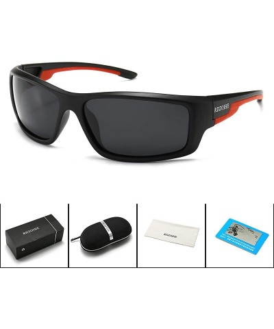 Square RDZOIHE Classic Polarized Sunglasses cycling sports men's glasses 3043 - Red/Biue - C81993A3UCR $22.63