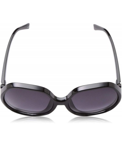 Round Women's LD277 Hexagon-Shaped Sunglasses with 100% UV Protection - 61 mm - Black - CL18O30MODS $26.74