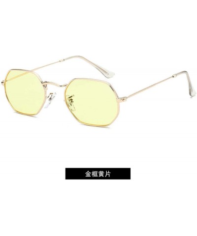 Semi-rimless Women Retro Classic Small Square Sunglasses Men Polygon Sun Glasses Vintage Metal Frame Eyewear UV400 - 7 - C519...