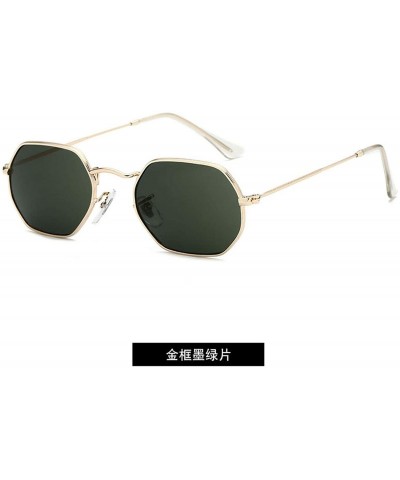 Semi-rimless Women Retro Classic Small Square Sunglasses Men Polygon Sun Glasses Vintage Metal Frame Eyewear UV400 - 7 - C519...