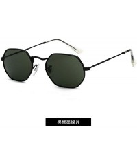 Semi-rimless Women Retro Classic Small Square Sunglasses Men Polygon Sun Glasses Vintage Metal Frame Eyewear UV400 - 7 - C519...