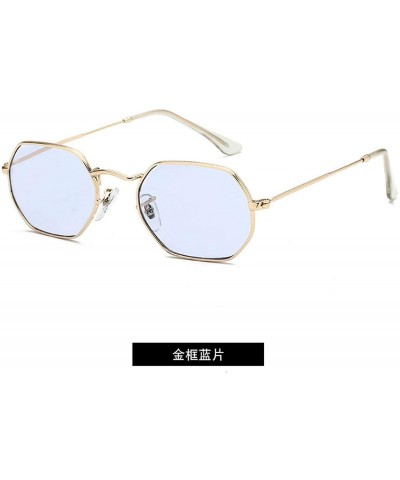 Semi-rimless Women Retro Classic Small Square Sunglasses Men Polygon Sun Glasses Vintage Metal Frame Eyewear UV400 - 7 - C519...
