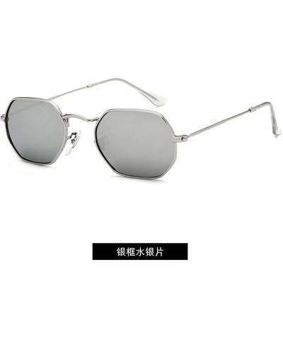 Semi-rimless Women Retro Classic Small Square Sunglasses Men Polygon Sun Glasses Vintage Metal Frame Eyewear UV400 - 7 - C519...