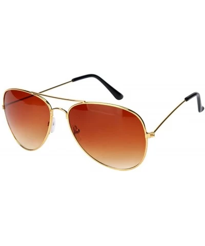 Aviator Unisex Classic Retro Aviator Eyewear Sunglasses Metal Frame - E - CR19848SC3N $12.99