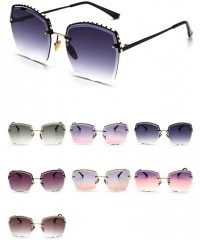 Oversized sunglasses Rhinestone Sunglasses oversized gradient - Tea - C118Q9KRO7Z $25.39