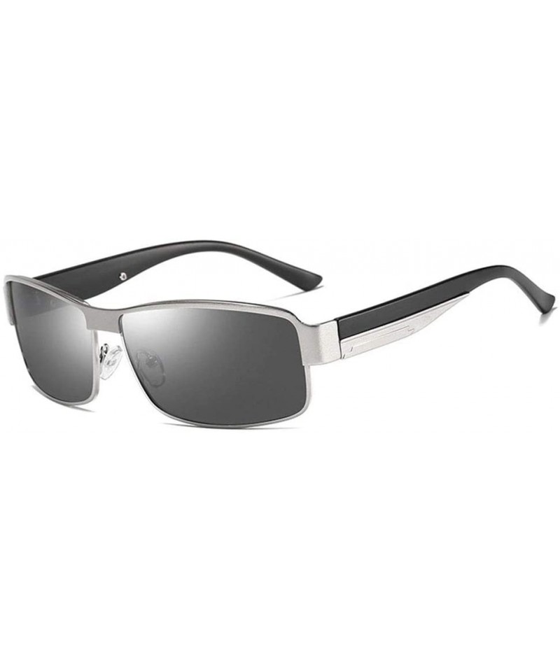 Rectangular Men's Polarized Sunglasses- Rectangular Full Frame Driving C5 - C5 - C9195ZSHH7M $37.29