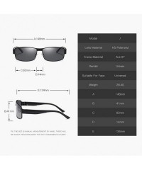 Rectangular Men's Polarized Sunglasses- Rectangular Full Frame Driving C5 - C5 - C9195ZSHH7M $37.29