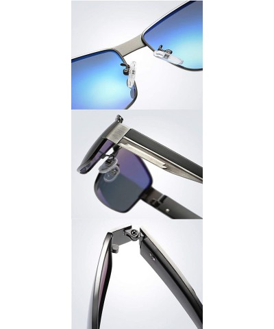 Rectangular Men's Polarized Sunglasses- Rectangular Full Frame Driving C5 - C5 - C9195ZSHH7M $37.29