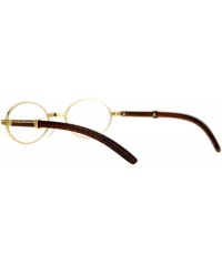 Rectangular Art Nouveau Vintage Style Oval Metal Frame Eye Glasses - Yellow Gold - CO126ROYTU1 $14.19