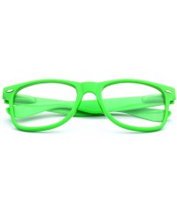 Wayfarer Iconic Square Non-Prescription Clear Lens Retro Fashion Nerd Glasses Men Women - Green - CH12NTEVC22 $10.75