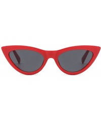 Cat Eye Womens Sunglasses Double Bridge Cat Eye Gradient Lens Metal Temple UV400 - Red&black - CE18EK7KX2X $11.91