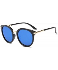 Square Womens Fashion Oversized Round Square Plastic Vintage Cut-Out Flash Mirror Lens Cat Eye Sunglasses - C718D3X77LL $9.17