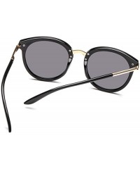 Square Womens Fashion Oversized Round Square Plastic Vintage Cut-Out Flash Mirror Lens Cat Eye Sunglasses - C718D3X77LL $9.17