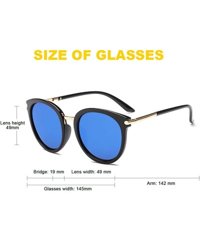 Square Womens Fashion Oversized Round Square Plastic Vintage Cut-Out Flash Mirror Lens Cat Eye Sunglasses - C718D3X77LL $9.17