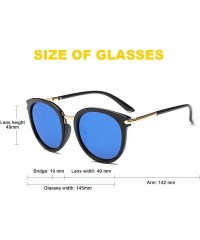 Square Womens Fashion Oversized Round Square Plastic Vintage Cut-Out Flash Mirror Lens Cat Eye Sunglasses - C718D3X77LL $9.17